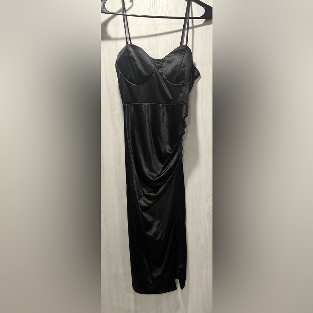 Inspired Hearts Black Strapless Dress
